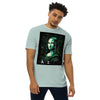 LUCID MONA LISA Premium Heavyweight T-Shirt - Color Agave - Front View on Model - Rarileto
