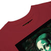 LUCID MONA LISA Premium Heavyweight T-Shirt - Color Brick Red - Front Neck View - Rarileto
