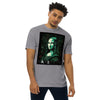 LUCID MONA LISA Premium Heavyweight T-Shirt - Color Carbon Grey - Front View on Model - Rarileto
