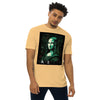 LUCID MONA LISA Premium Heavyweight T-Shirt - Color Vintage Gold - Front View on Model - Rarileto
