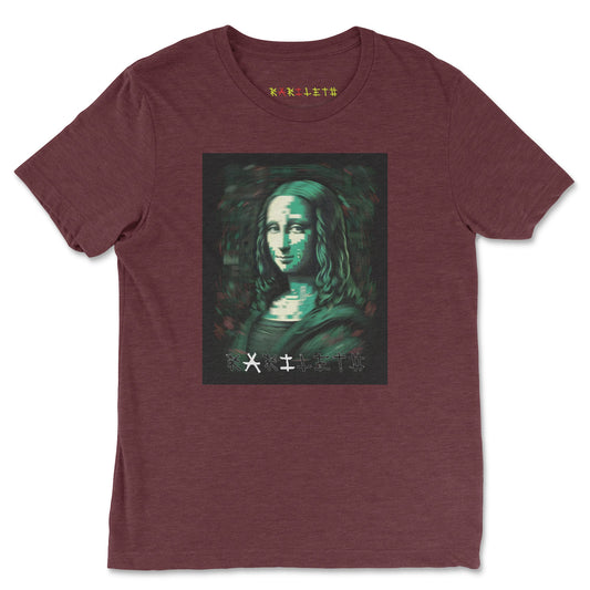 Front Cardinal Triblend: LUCID MONA LISA Unisex Triblend T-Shirt in Cardinal Triblend