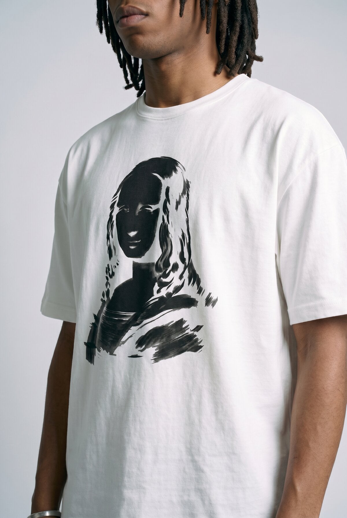 White male model back view — RARILETO Monalisa Classic Tee