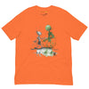 Front Orange: MARS ALIEN DANCE Premium Crewneck T-Shirt in Orange