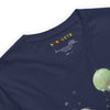 Neck Navy: MARS ALIEN DANCE Premium Crewneck T-Shirt in Navy (Neck View)