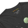 Neck Dark Gray Heather: MARS ALIEN DANCE Premium Crewneck T-Shirt in Dark Gray Heather (Neck View)