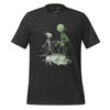 Front Ghost Dark Gray Heather: MARS ALIEN DANCE Premium Crewneck T-Shirt in Dark Gray Heather (Front Ghost View)