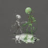 Design Front Asphalt: MARS ALIEN DANCE Premium Crewneck T-Shirt in Asphalt (Design View)