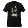 Black Front Ghost View of MARS ALIEN DANCE Premium Crewneck T-Shirt