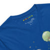 Neck Royal: MARS ALIEN DANCE Premium Crewneck T-Shirt in Royal (Neck View)