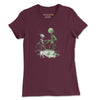 MARS ALIENS DANCING Premium Tee in Maroon - Rarileto - Front View