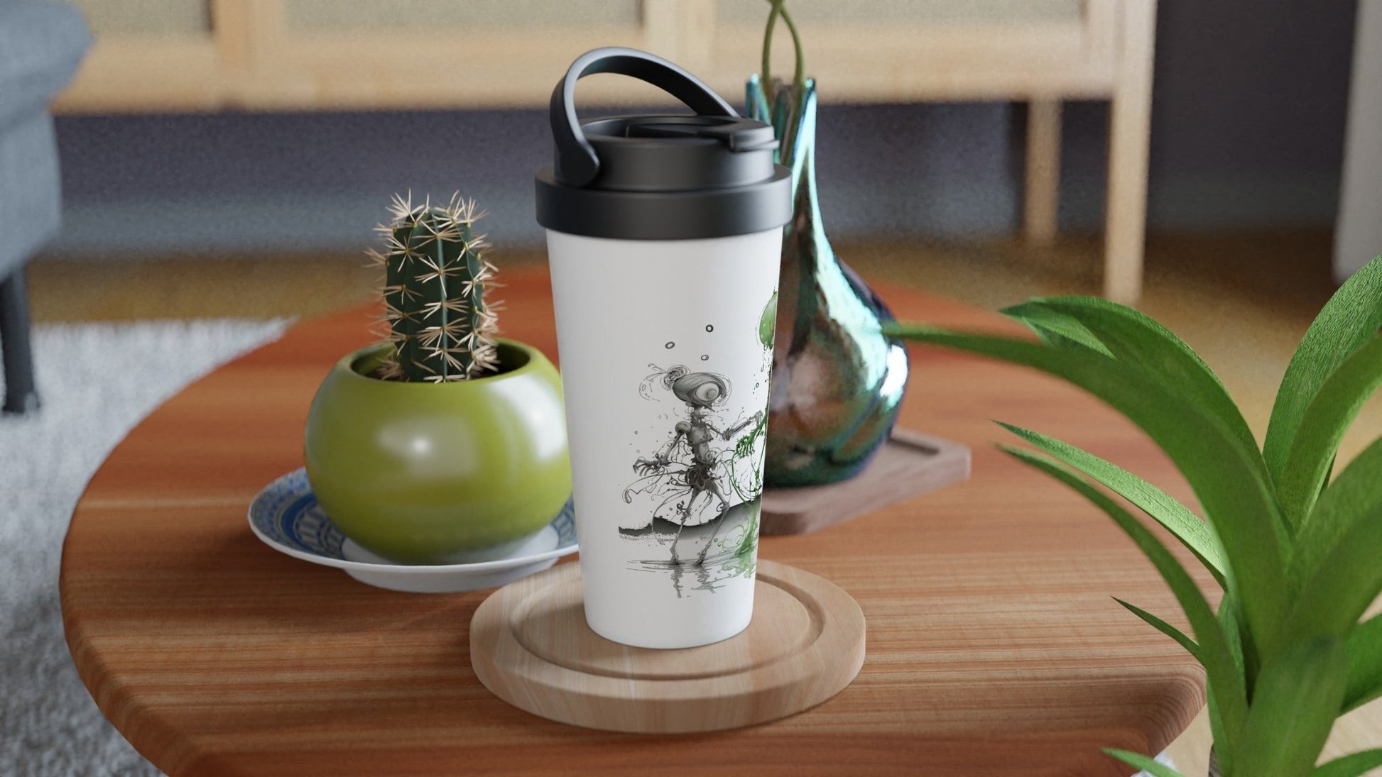 MARS ALIENS DANCING Travel Mug - Rarileto