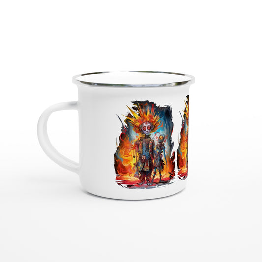 META HUMAN ROBOTS TECHNICOLOR Enamel Mug - Rarileto