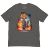 Asphalt Front View of META HUMAN ROBOTS TECHNICOLOR FIRE Premium Crewneck T-Shirt