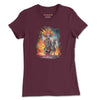 META HUMAN ROBOTS TECHNICOLOR Premium Tee in Maroon - Rarileto - Front View