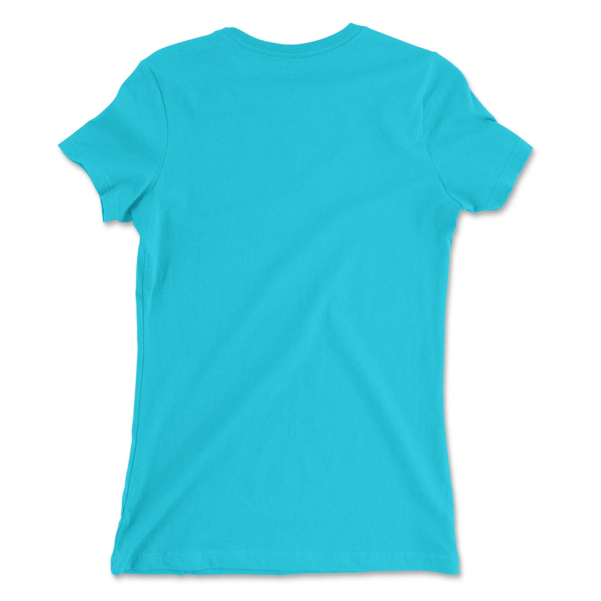 META HUMAN ROBOTS TECHNICOLOR Premium Tee in Turquoise - Rarileto - Back View