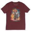 Front Cardinal Triblend: META HUMAN ROBOTS TECHNICOLOR Unisex Triblend T-Shirt in Cardinal Triblend