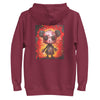 MISFIT PANDA Hoodie in Maroon - Rarileto - Back Ghost View