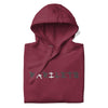 MISFIT PANDA Hoodie in Maroon - Rarileto - Folded View