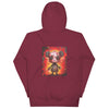 MISFIT PANDA Hoodie in Maroon - Rarileto - Back View