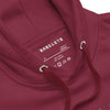 MISFIT PANDA Hoodie in Maroon - Rarileto - Neck Detail Front View