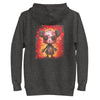 MISFIT PANDA Hoodie in Charcoal Heather - Rarileto - Back Ghost View