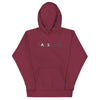 MISFIT PANDA Hoodie in Maroon - Rarileto - Front View