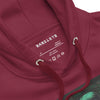 MONA LISA Hoodie in Maroon - Rarileto - Neck Detail Front View