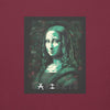 MONA LISA Hoodie in Maroon - Rarileto - Design Front View