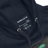 MONA LISA Hoodie in Navy Blazer - Rarileto - Neck Detail Front View