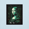 MONA LISA Hoodie in Sky Blue - Rarileto - Design Front View