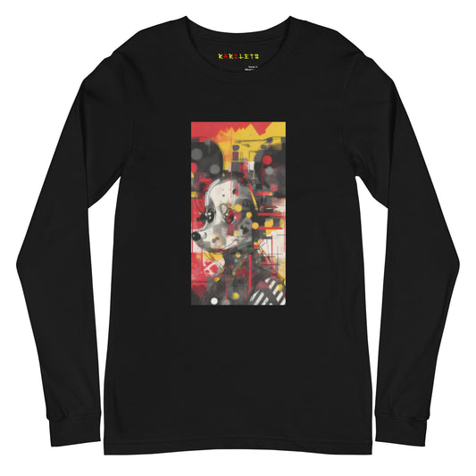 Front View Black: MOUSE Long Sleeve Tee in Black
