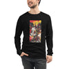 Front View on Male Model Black: MOUSE Long Sleeve Tee in Black on Male Model
