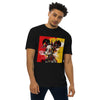 MOUSE Premium Heavyweight T-Shirt - Color Black - Front View on Model - Rarileto
