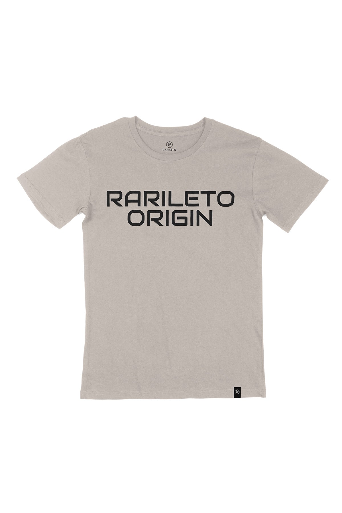 Bone graphic tee front flat lay — RARILETO Origin Classic Tee