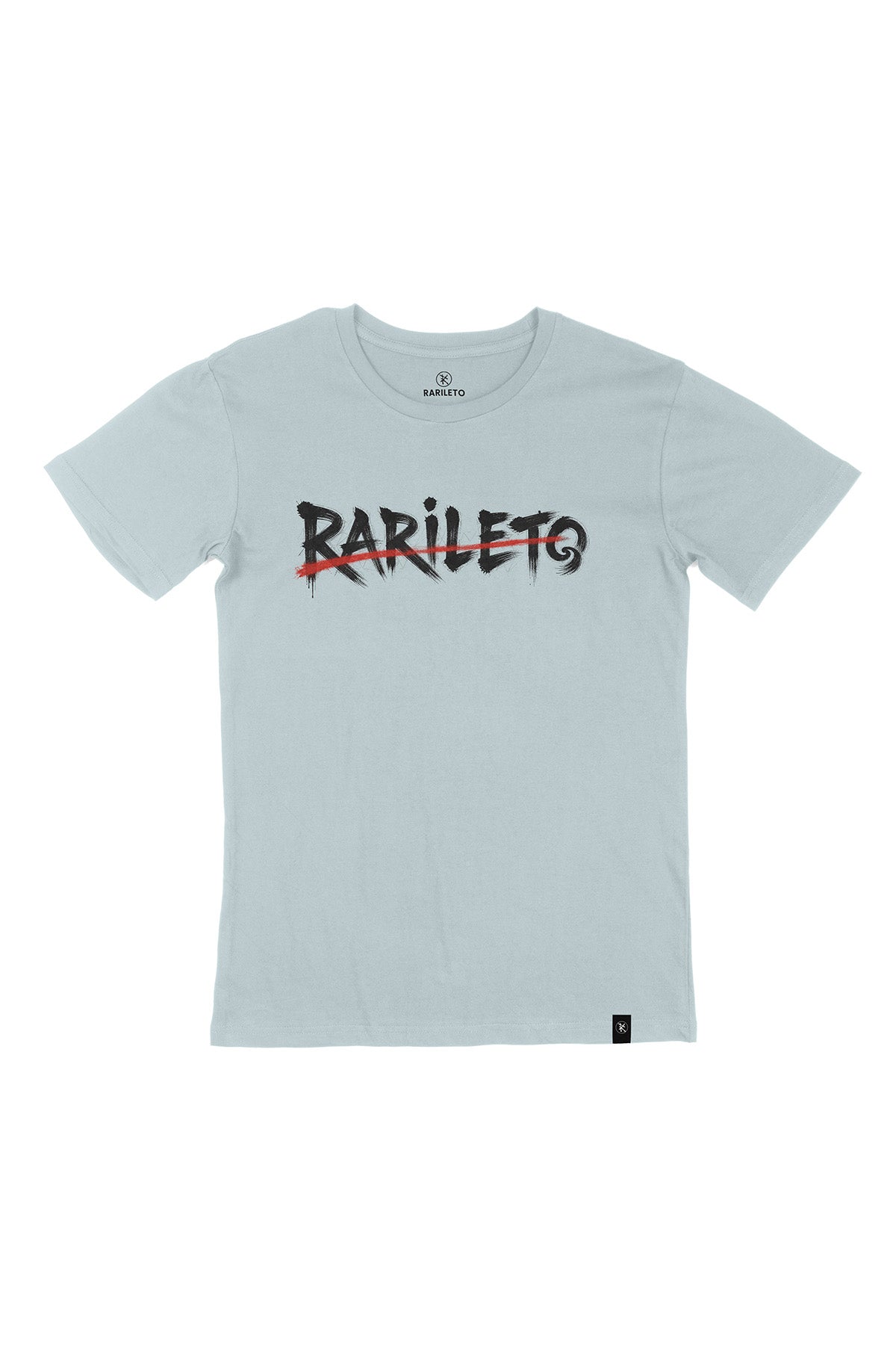 Lemon graphic tee front flat lay — RARILETO Brushed Stroke Logo Classic Tee