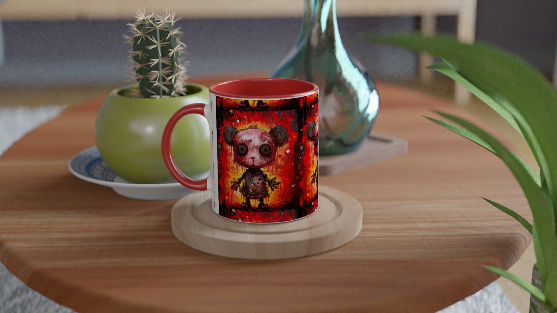 PUNK PANDA Mug with Color Inside - Rarileto