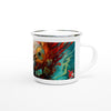 PUNK ROBOT BIRD Enamel Mug - Rarileto