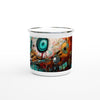 PUNK ROBOT BIRD Enamel Mug - Rarileto