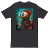 PUNK ROBOT BIRD Premium Heavyweight T-Shirt - Color Charcoal Heather - Front View - Rarileto
