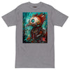 PUNK ROBOT BIRD Premium Heavyweight T-Shirt - Color Carbon Grey - Front View - Rarileto
