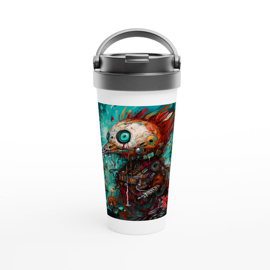 PUNK ROBOT BIRD Travel Mug - Rarileto