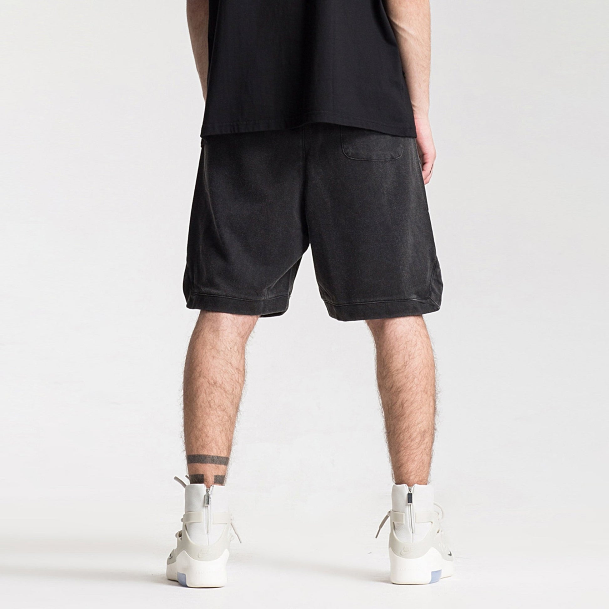 RARILETO Clipped Corner Washed Sweat Shorts - Rarileto