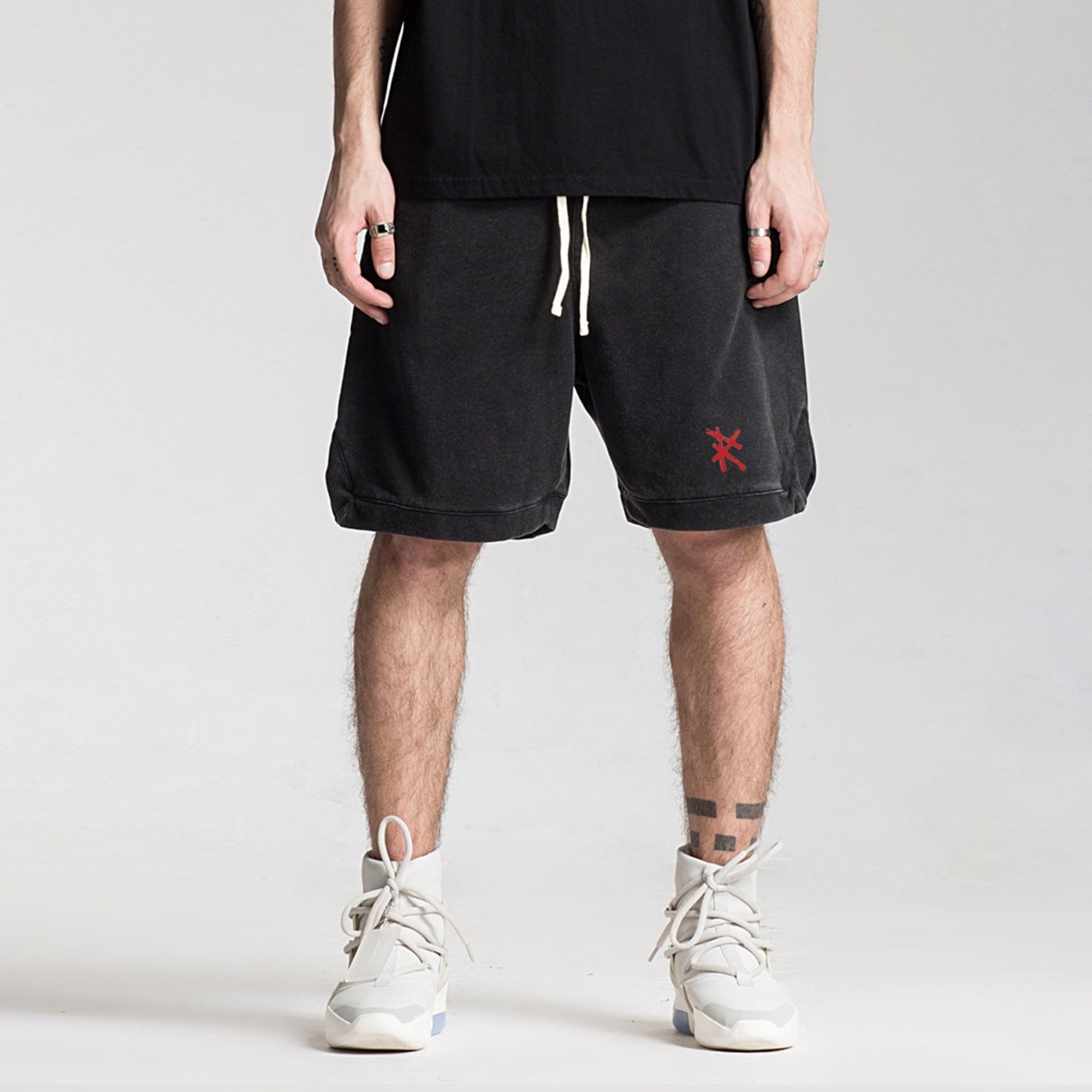 RARILETO Clipped Corner Washed Sweat Shorts - Rarileto