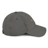 Right Side: RARILETO Distressed Dad Hat in Charcoal Grey - Right Side View - Rarileto