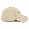 Right Side: RARILETO Distressed Dad Hat in Khaki - Right Side View - Rarileto