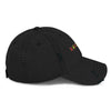 Right Side: RARILETO Distressed Dad Hat in Black - Right Side View - Rarileto