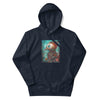 REBELLIOUS ROBO-BIRD Hoodie in Navy Blazer - Rarileto - Front View