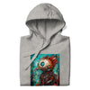 REBELLIOUS ROBO-BIRD Hoodie in Carbon Grey - Rarileto - Folded View