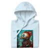 REBELLIOUS ROBO-BIRD Hoodie in Sky Blue - Rarileto - Folded View