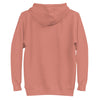 REBELLIOUS ROBO-BIRD Hoodie in Dusty Rose - Rarileto - Back Ghost View